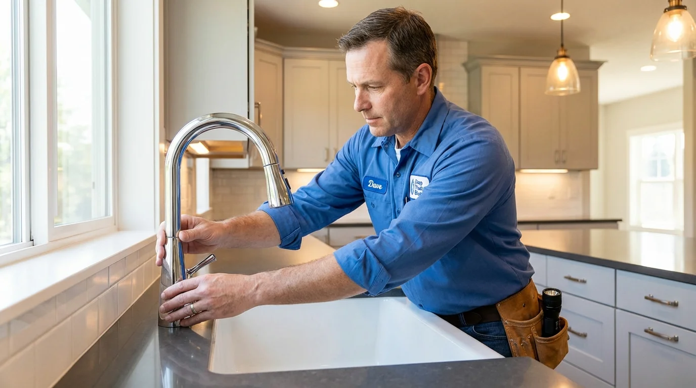 Kitchen faucet installation by Johns Plumbing LLC in Silver Spring